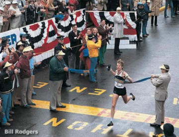 Bill Rogers running a marathon.