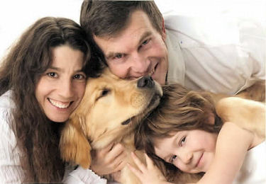 Dog and his loving human family.