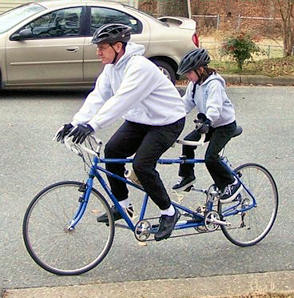 Bicycle built for two.