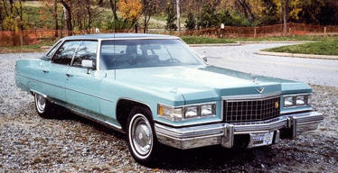 Powder Blue Cadillac.