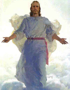 Christ with His arms open.