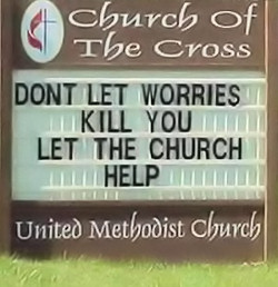 Humorous church sign.