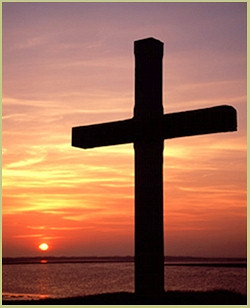 Cross at Calvary - Easter sunrise.
