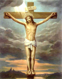 Christ crucified on the cross.