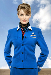Flight attendant and uniform.