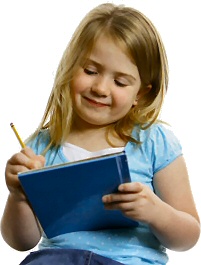 Young Girl Writing