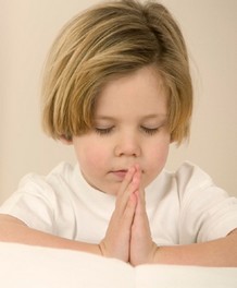 Young Girl Praying.