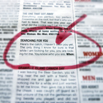 Cute personal newspaper ad circled in red. 'Single black female seeks male companionship, ethnicity unimportant...'