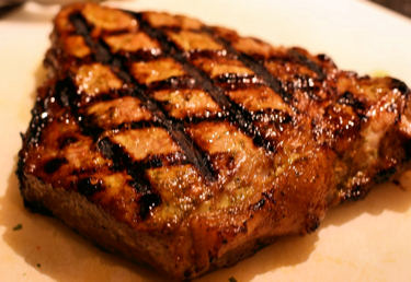 Beautiful mouth watering steak.