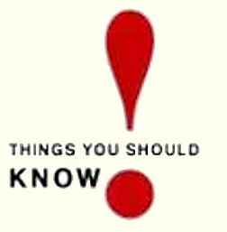 Big red exclamation mark with 'Things you should know' message.